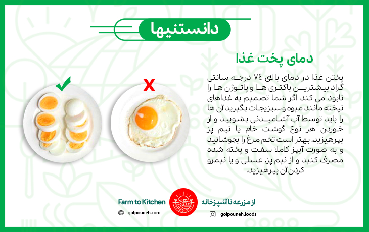 دمای پخت غذا