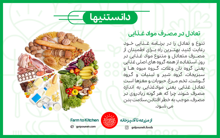 تعادل در مصرف غذایی 