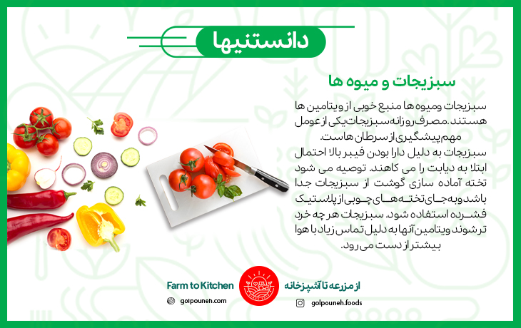 سبزیجات ومیوه ها