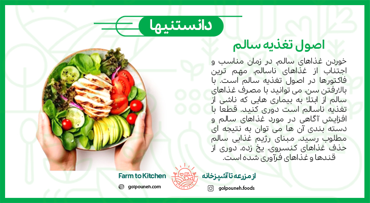 اصول تغذیه سالم 