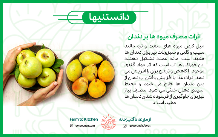 اثرات مصرف میوه بر دندان 